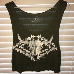 Army Green Western Tank Top